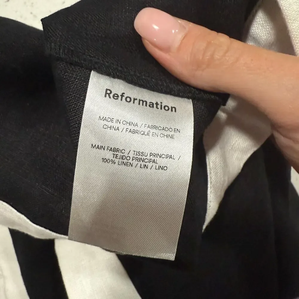 New Reformation Robbie Linen Two Piece Set